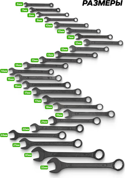 Изображение товара Набор ключей FORSandTUNE 5261PD Black (65059)