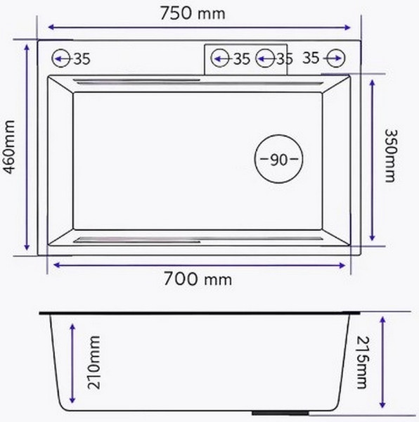 Изображение товара Мойка кухонная со смесителем Marrbaxx C7546-R Decor / C7546-DMR (сатин)