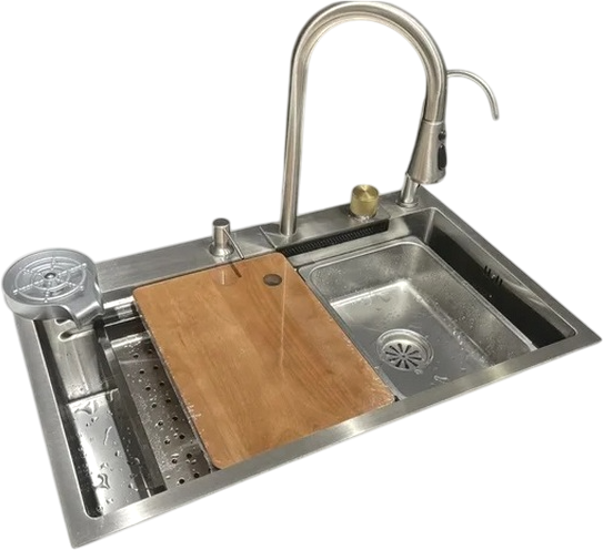 Изображение товара Мойка кухонная со смесителем Marrbaxx C7546-R Decor / C7546-DMR (сатин)