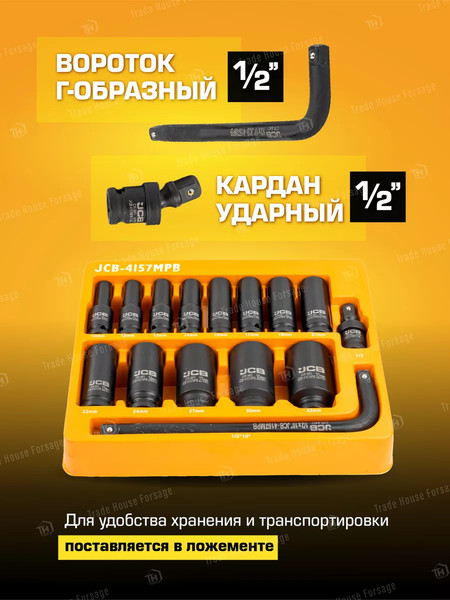 Изображение товара Универсальный набор инструментов JCB JCB-4157MPB (59168)