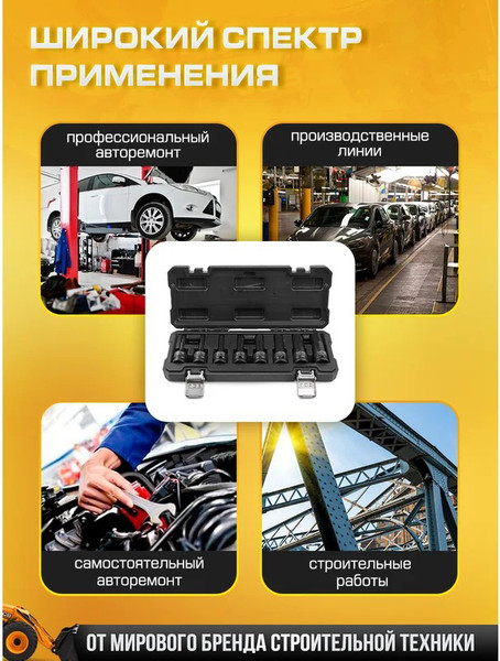 Изображение товара Набор головок слесарных JCB 4087MPB (61063)