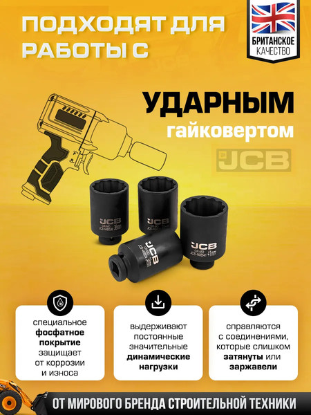 Изображение товара Набор головок слесарных JCB 4045-9MPB (61 257)