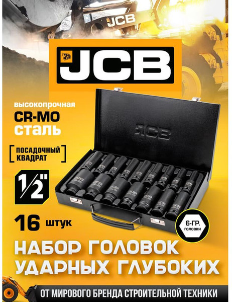 Изображение товара Набор головок слесарных JCB 4167-5MPB (61258)