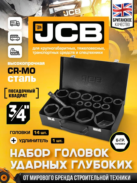 Изображение товара Набор головок слесарных JCB 6142-5MPB (61 735)