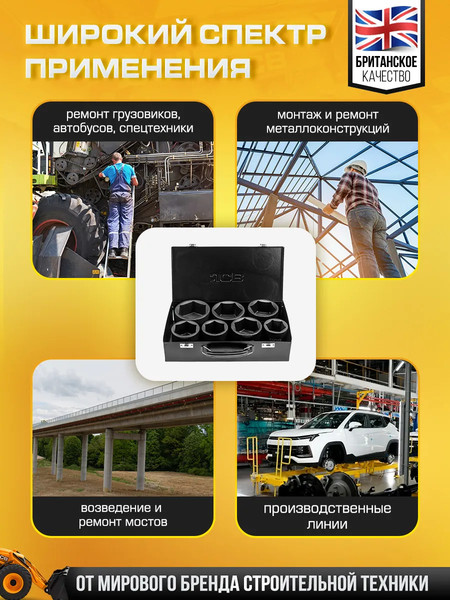 Изображение товара Набор головок слесарных JCB 8071-5MPB (64926)