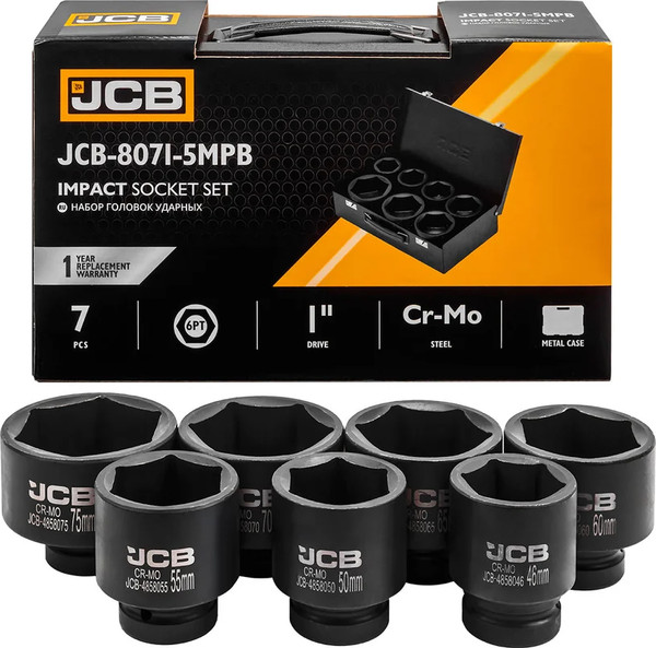 Изображение товара Набор головок слесарных JCB 8071-5MPB (64926)