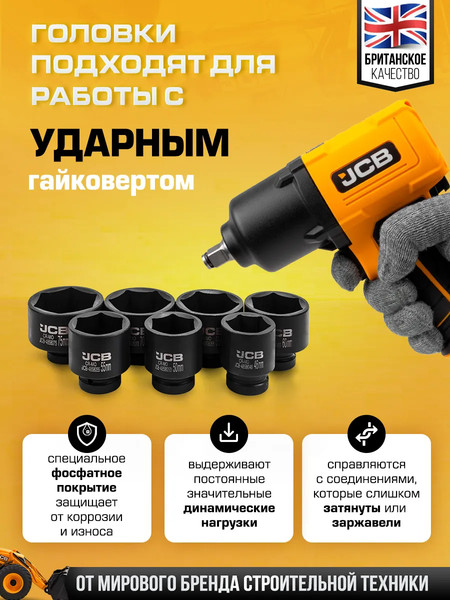 Изображение товара Набор головок слесарных JCB 8071-5MPB (64926)