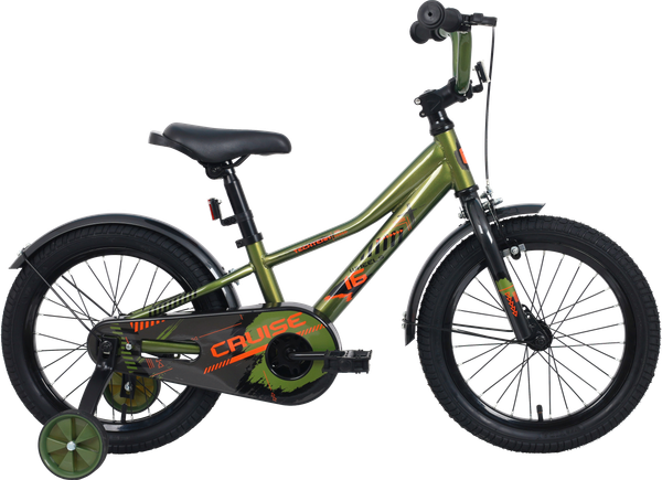 Изображение товара Детский велосипед Tech Team Cruise 14 (милитари, разобранный, в коробке)