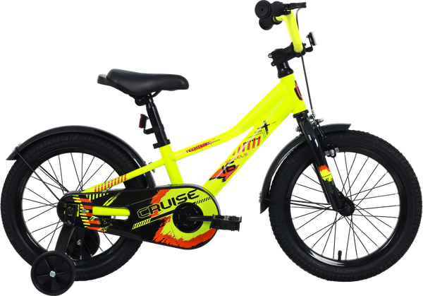 Изображение товара Детский велосипед Tech Team Cruise 14 (неоновый зеленый, разобранный, в коробке)