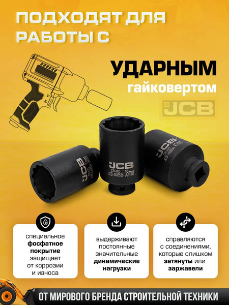 Изображение товара Набор головок слесарных JCB 4035-9MPB (61354)
