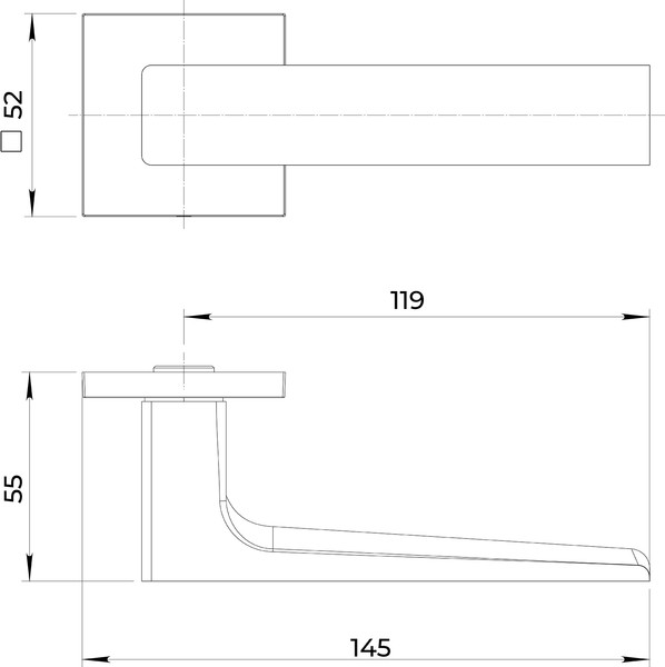 Изображение товара Ручка дверная Ajax furniture Bond K.JS51 BL-24 (черный)