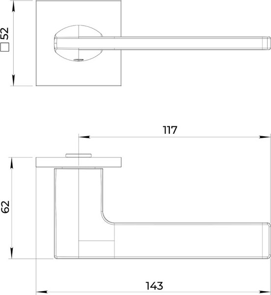 Изображение товара Ручка дверная Ajax furniture Promo K.JS51 BL-24 (черный)