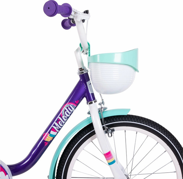 Изображение товара Детский велосипед Tech Team Melody 18 / NN012357 (фиолетовый/бирюзовый, разобранный, в коробке)