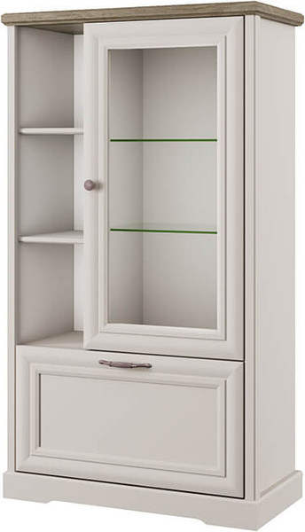 Изображение товара Шкаф с витриной Anrex Toscana New 1V1D3N (персидский жемчуг/каньон)