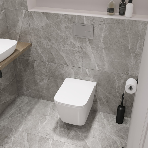 Изображение товара Унитаз подвесной с инсталляцией Lauter Square 214903 + GROHE Rapid SL 39504000 (округлая, хром)