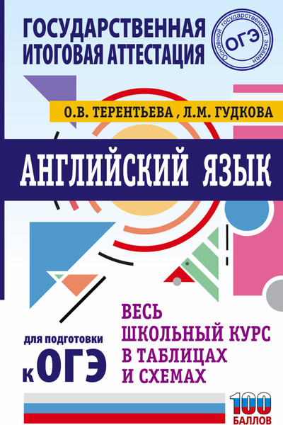 Изображение товара Учебное пособие АСТ ОГЭ. Английский язык. Весь школьный курс в таблицах (Терентьева Ольга, Гудкова Лидия)