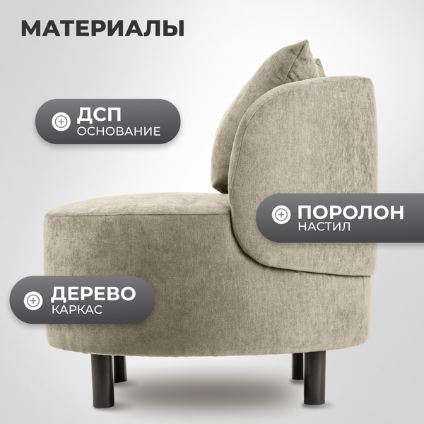 Изображение товара Кресло мягкое Mio Tesoro Милан 1 (JH3565-15)