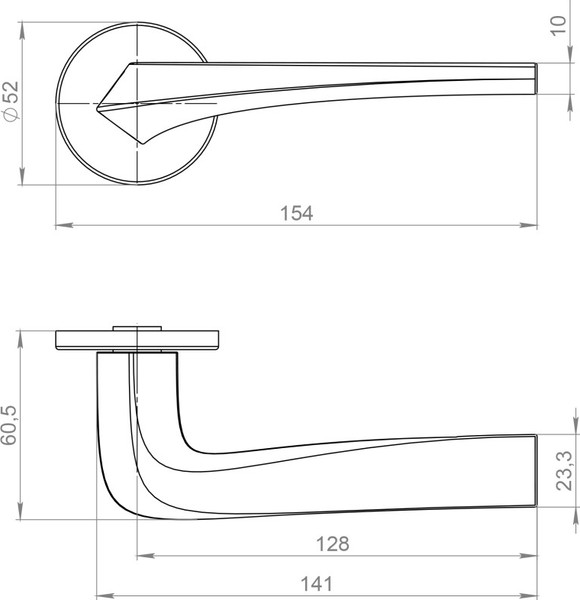 Изображение товара Ручка дверная Ajax furniture Rocket R.JSR51 SN-3 (матовый никель)
