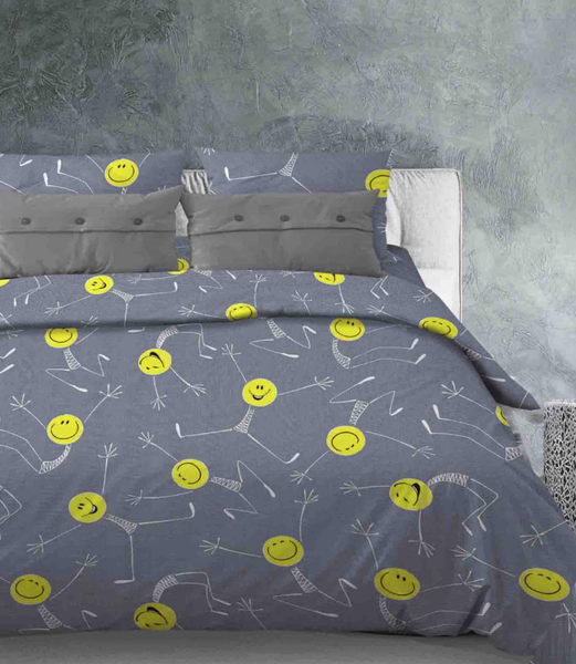 Изображение товара Комплект постельного белья Моё бельё 1.5 сп Смайлы / 304/9/3
