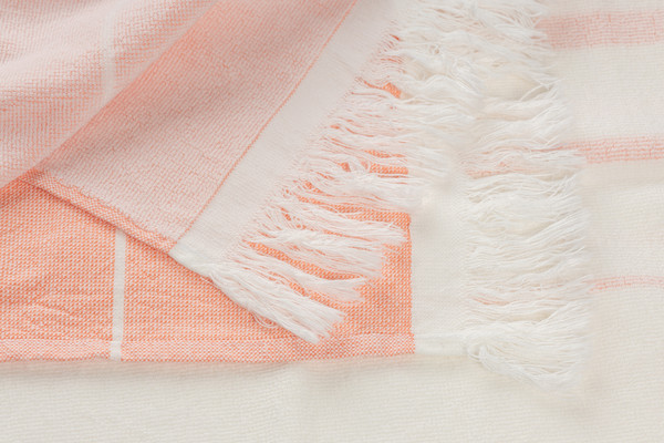 Изображение товара Полотенце Речицкий текстиль Мотив Махра 60х130 / 3с402.211к1 (фламинго/молоко)