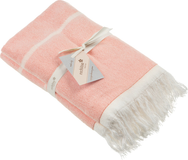 Изображение товара Полотенце Речицкий текстиль Мотив Махра 60х130 / 3с402.211к1 (фламинго/молоко)