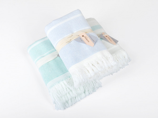 Изображение товара Полотенце Речицкий текстиль Мотив Махра 60х130 / 3с402.211к1 (фламинго/молоко)