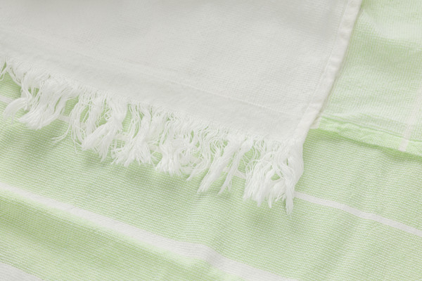 Изображение товара Полотенце Речицкий текстиль Лофт Махра 60х130 / 3с402.211к1 (cалатовый/молоко)