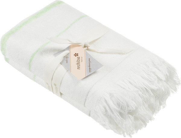 Изображение товара Полотенце Речицкий текстиль Лофт Махра 60х130 / 3с402.211к1 (cалатовый/молоко)