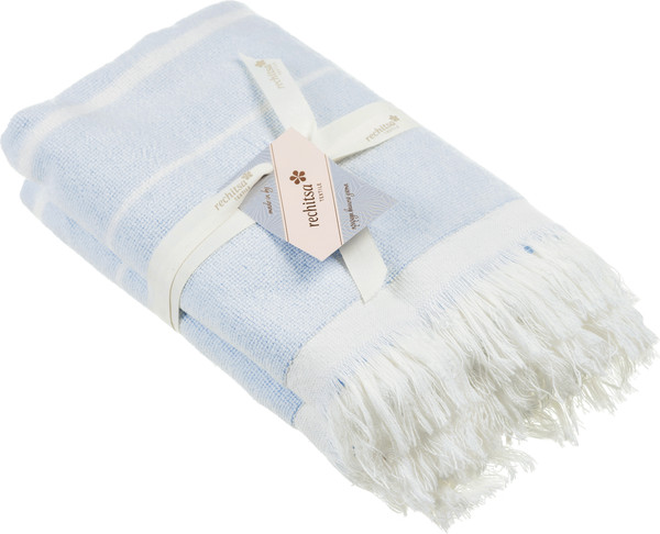 Изображение товара Полотенце Речицкий текстиль Мотив Махра 60х130 / 3с402.211к1 (голубой/молоко)