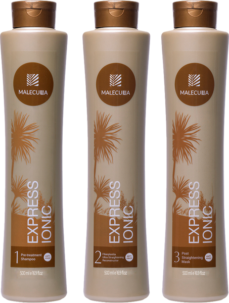 Изображение товара Набор косметики для волос Malecula Fiberplastia Express Ionic Шампунь+Состав+Маска (3x500мл)