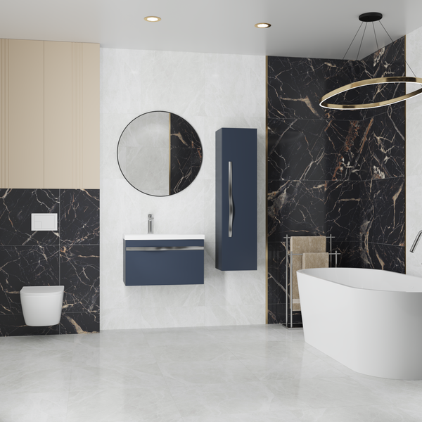 Изображение товара Тумба под умывальник Lauter Eva 69 (гранатовый полуматовый, ручка из матовой стали)