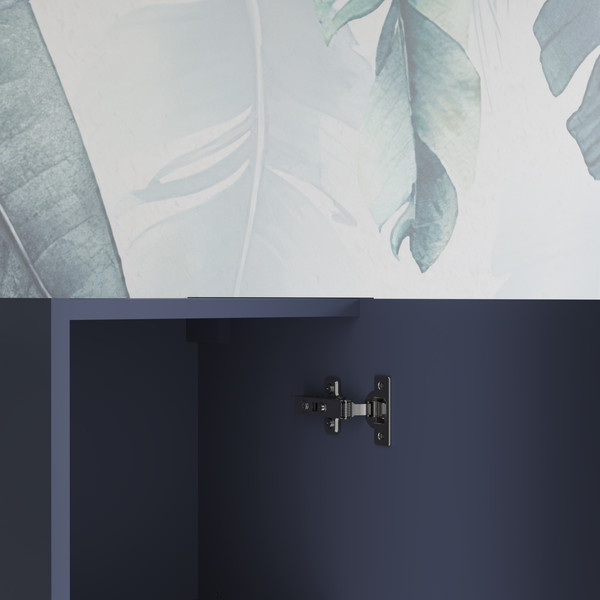 Изображение товара Шкаф-полупенал для ванной Lauter Навесной Eva (гранатовый полуматовый, ручка из матовой стали)