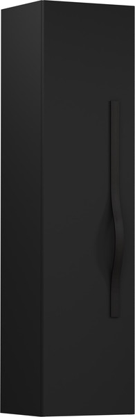 Изображение товара Шкаф-полупенал для ванной Lauter Навесной Eva (черный матовый, ручка черный матовая сталь)