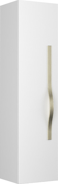 Изображение товара Шкаф-полупенал для ванной Lauter Навесной Eva (белый глянец, ручка из матовой стали)