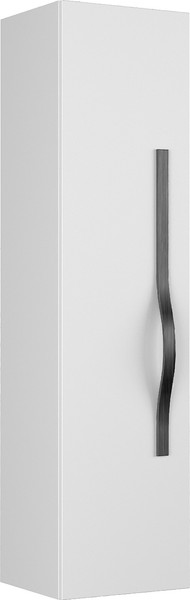 Изображение товара Шкаф-полупенал для ванной Lauter Навесной Eva (белый глянец, ручка черный матовая сталь)