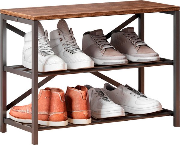 Изображение товара Полка для обуви Gutta 50x92x29 3 полки (коричневый/черный)