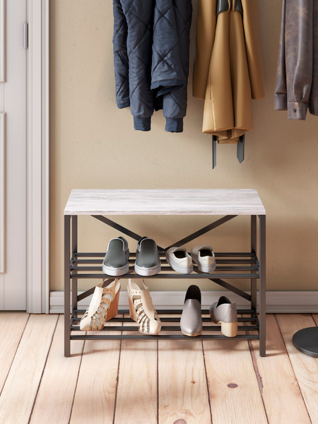 Изображение товара Полка для обуви Gutta 50x92x29 3 полки (патина/черный)