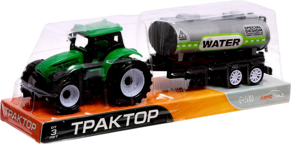 Изображение товара Трактор игрушечный Автоград Инерционный. Фермер. С прицепом 9975-4A / 7656644