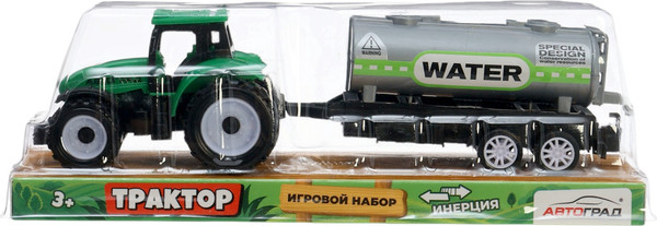 Изображение товара Трактор игрушечный Автоград Инерционный. Фермер. С прицепом 9975-4A / 7656644