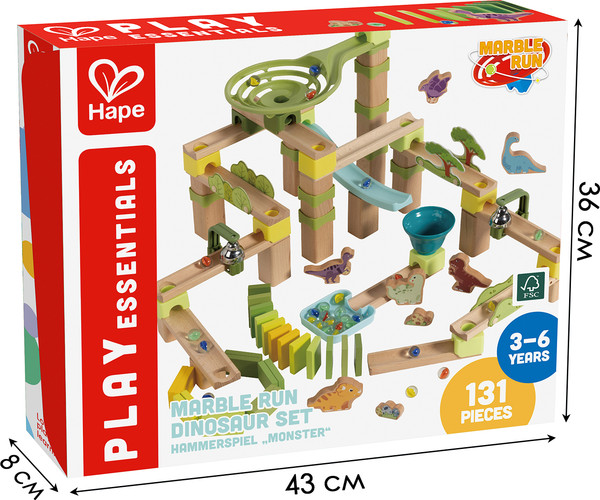 Изображение товара Конструктор кинетический Hape Эффект домино Приключения Динозавров / E1112_HP