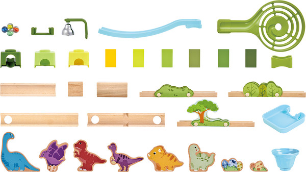 Изображение товара Конструктор кинетический Hape Эффект домино Приключения Динозавров / E1112_HP