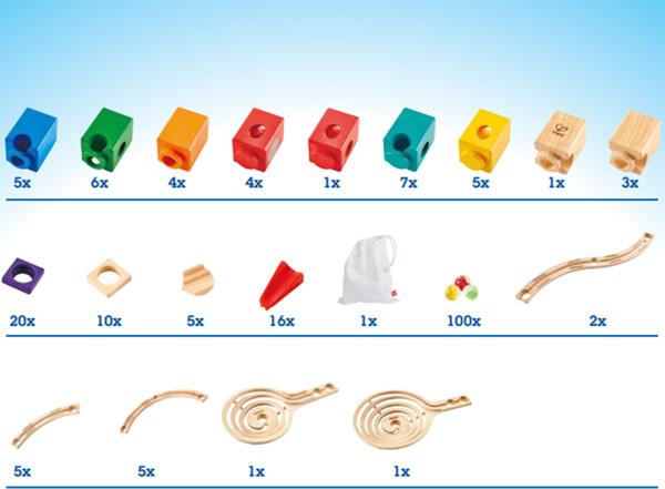 Изображение товара Конструктор кинетический Hape Гонки Циклон / E6008_HP