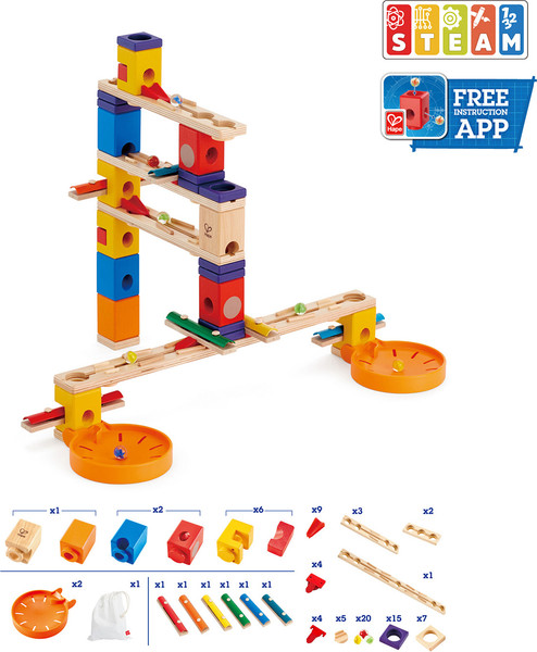 Изображение товара Конструктор кинетический Hape Гонки музыкальный конструктор / E6012_HP