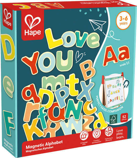Изображение товара Развивающий игровой набор Hape Магнитные буквы учим английский / E2006_HP