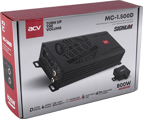Изображение товара Автомобильный усилитель ACV MC-1.500D