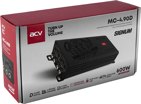 Изображение товара Автомобильный усилитель ACV MC-4.90D