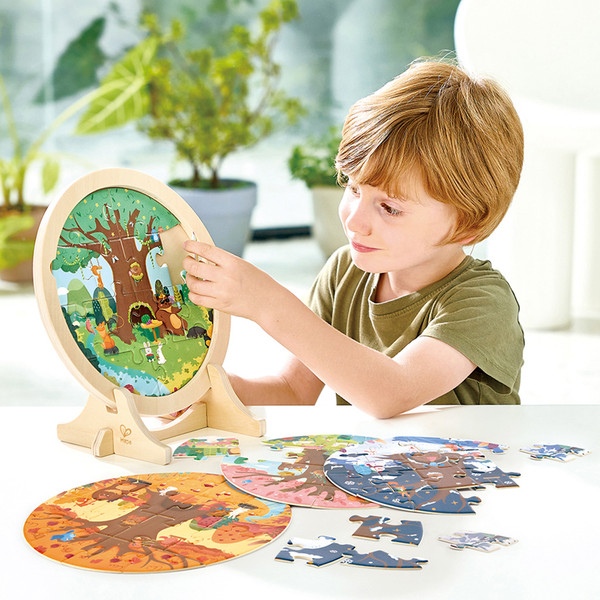 Изображение товара Развивающая игра Hape Умняша пазлы Времена Года / E1653_HP
