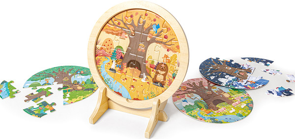 Изображение товара Развивающая игра Hape Умняша пазлы Времена Года / E1653_HP