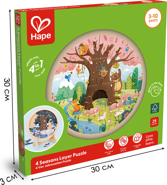 Изображение товара Развивающая игра Hape Умняша пазлы Времена Года / E1653_HP