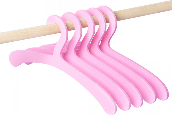 Изображение товара Аксессуар для куклы Leader Toys Набор плечиков для кукольной одежды / 71444 (5шт, розовый)